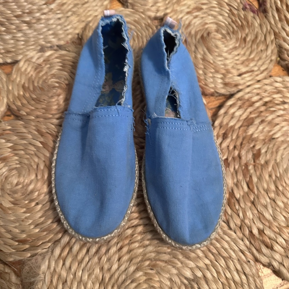 Vionic Laguna Blue Espadrille Canvas Slip On Shoes 7